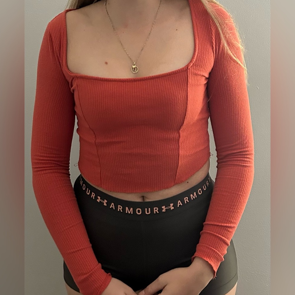 Urban Outfitters long sleeve square neck shirt